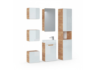 Design Badezimmer Möbel Bad 6tlg. Set Garnitur Schrank Waschbecken