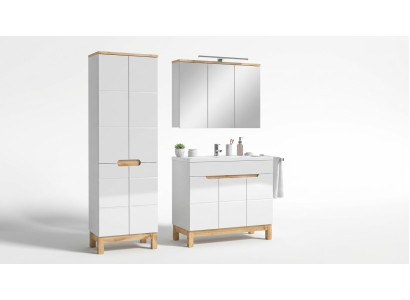 Design Badezimmer Möbel Bad Set Garnitur Schrank Waschbecken Badmöbelsets 3tlg.