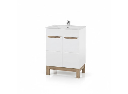 Waschbecken Waschtisch Unterschrank Becken Badezimmer Waschtische 60cm Keramik