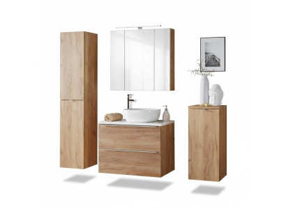 Design Badezimmer Möbel Bad 4 tlg. Set Garnitur Schrank Waschbecken