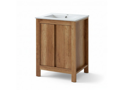 Badmöbel Set 60cm Waschbecken mit Dekorative Unterschrank Modern Waschtisch