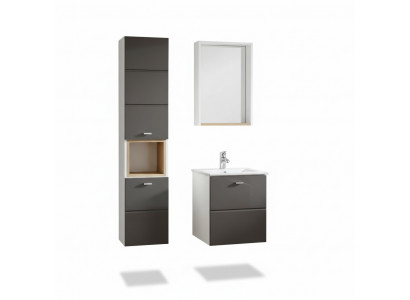 3-tlg. Waschplatz Badmöbel Badezimmer Set Waschtisch Waschbecken