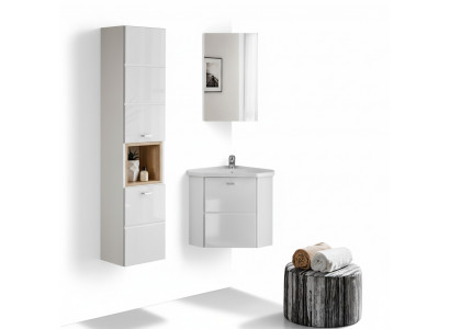 3-tlg. Waschplatz Badmöbel Badezimmer Dekor Set Waschtisch Waschbecken