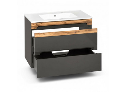 Badmöbel Set 80cm Waschbecken mit Unterschrank Modern Dekorative Waschtisch