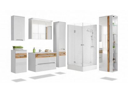 Design Badezimmer Möbel Bad 6 tlg. Set Garnitur Deko Schrank Waschbecken