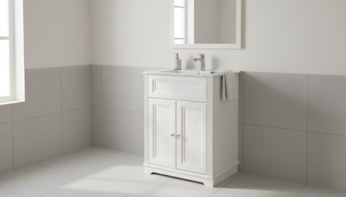 Badmöbel Antik Stil Becken Unterschrank Landhaus Badezimmer 60cm