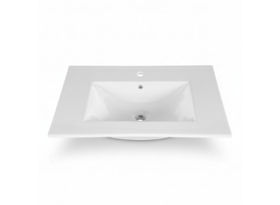 Waschtisch Einbauwaschtisch Waschbecken 81 x 46 cm Weiß Waschtisch