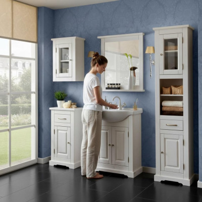 Badezimmer Waschbecken Badmöbel Set Badmöbelset 5tlg. Zimmer