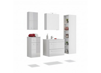 Design Badezimmer Möbel Deko Bad 5 tlg. Set Garnitur Schrank Waschbecken