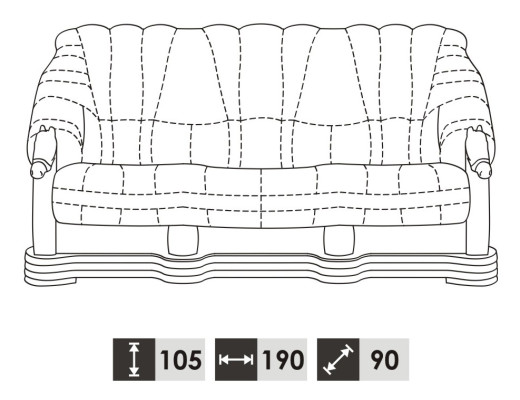 Klassische Dreisitzer Couch Polster Sofa 100% Echtes Leder Holz (ohne 2+1) Neu