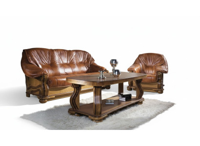 Garnitur 3+2 Sitzer Couch Sitz Polster Garnituren Set 100% Italienisches Leder
