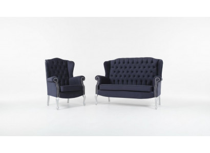 Klassische Chesterfield Dreisitzer 3er Sitzer Sofa Couch Polster Samt Couchen