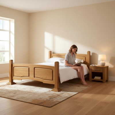 Antik Stil Klassisches Bett Doppelbett Betten Schlafzimmer Holz 60/180cm