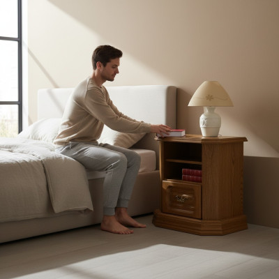 Landhaus Nachttisch Nachtschrank Kommode Konsole Beistell Nacht Konsole