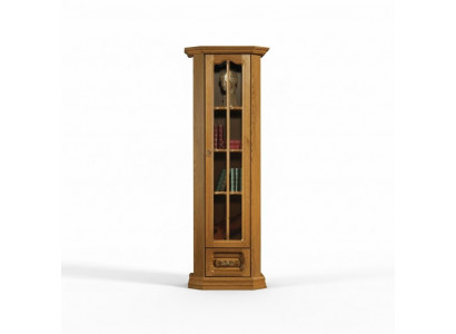 Landhaus Hochschrank Vitrine Schrank Holz Glas Schrank Vitrinen Schränke