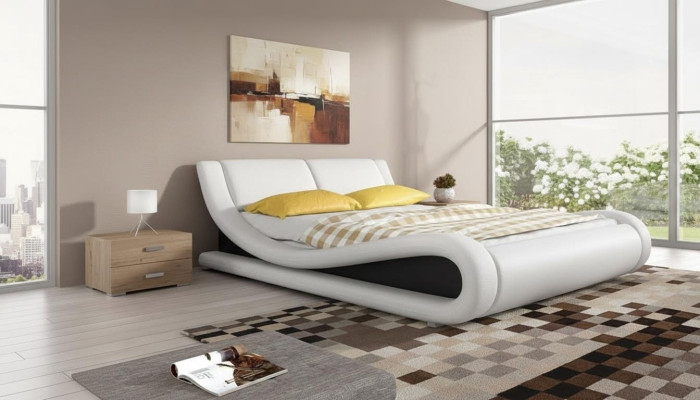 Polsterbett Betten Bett Polster Kunstleder Designer Hotel Doppel Luxus Design