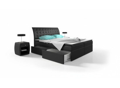 Boxspringbett Betten Bett Polster Kunstleder Designer Hotel Doppel Luxus Design