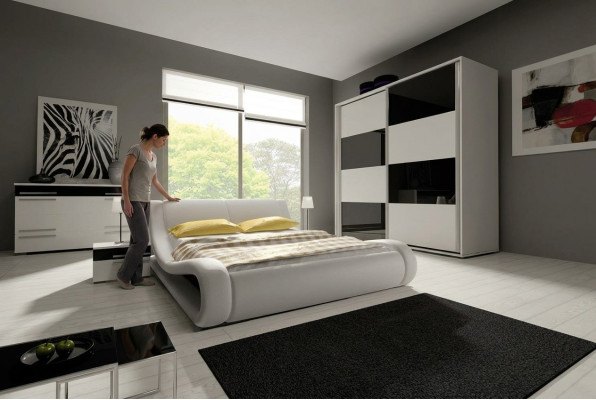Design Schlafzimmer Komplett Garnituren Schrank Bett Kommode Nachttisch Modern