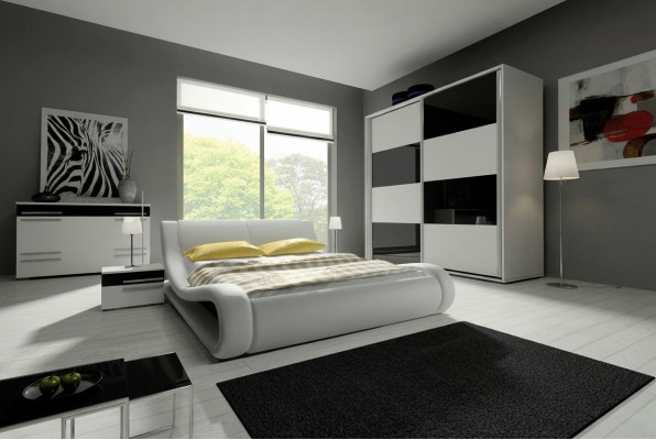 Design Schlafzimmer Komplett Garnituren Schrank Bett Kommode Nachttisch Modern