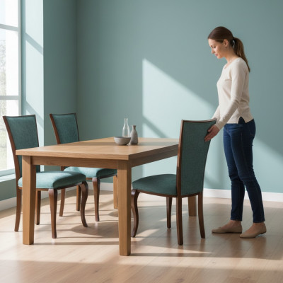 Esszimmer Gruppe 4 x Lehnstuhl Sessel Garnitur Esszimmerstuhl Holz Polster neu