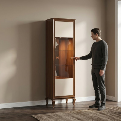 Klassische Schränke Vitrinen Wohnzimmer Möbel Edler Luxus Schrank Vitrine Glas