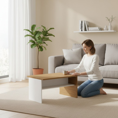 Wohnzimmer Couchtisch Beistelltisch Design Couchtisch Leder Sofa Tische neu Holz