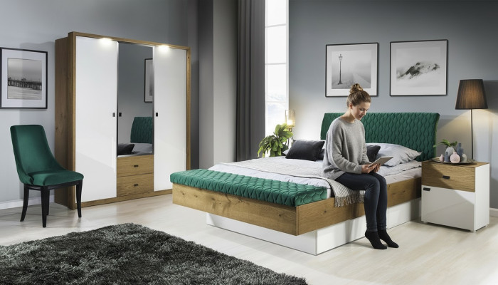Designer Polsterbett Bett Betten Stoff Holz Luxus Ehebett 180x200cm Doppelbett