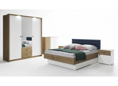 Schlafzimmer Set Bett 2 Nachttischen Klassisches Bettegestell Design Möbel 3tlg