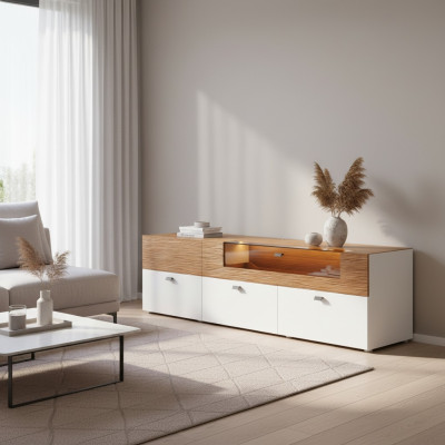 Sideboard TV Lowboard RTV XXL Schrank Tisch Wohnzimmer Holz Klassisch Barock