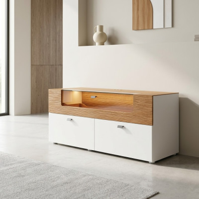 Sideboard TV Lowboard RTV xxl Schrank Tisch Moderner Wohnzimmer Holz 125x55cm