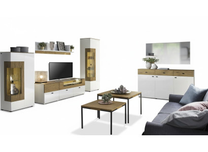 Set Modern Wohnwand Vitrinen RTV Schrank Wohnzimmer Barock Stil