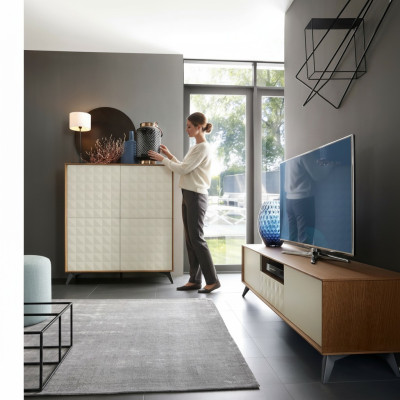 Set Moderne Wohnwand Kommode RTV Wohnzimmer Stil Wohnwände
