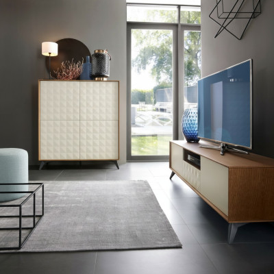 Set Moderne Wohnwand Kommode RTV Wohnzimmer Stil Wohnwände