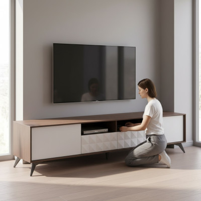 RTV Sideboard Fernseh Wand Hochglanz Lowboard Unterschrank TV Led Fernsehschrank