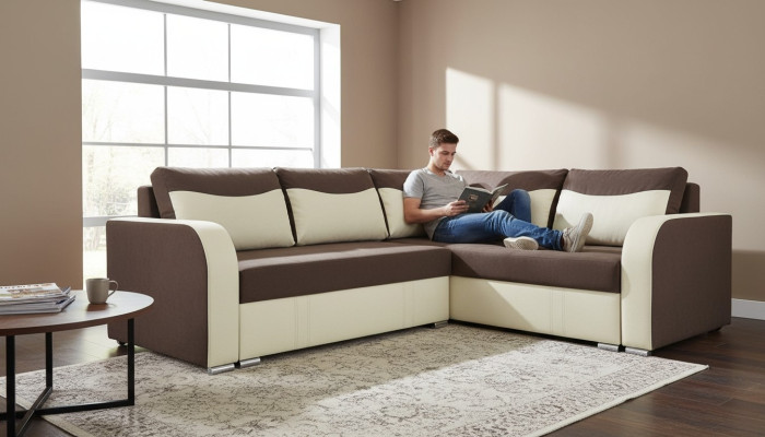 Eckgarnitur Sofa Designer Sofa Bettfunktion Bettkasten Schlafsofa Ecksofa Couch