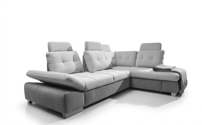 Ecksofa L Form Sofa Wohnlandschaft Garnitur Stoff Sofas Bettunktion Schlaf Couch