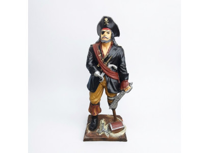 Pirat Figur Statue Design Skulptur Dekoration Karibik Piraten Garten Deko 100cm