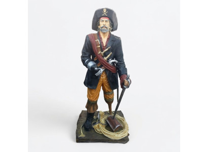 Pirat Figur Statue Kaperer Freibeuter Korsar Bukanier Skulptur Dekoration 200 cm