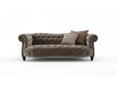 Chesterfield Sofa Couch Polster Stoff Leder Couchen Polster Garnitur 3 Sitzers