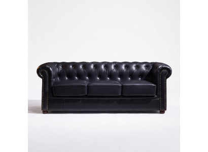 Chesterfield Sofa Couch Polster Stoff Leder Deko Garnitur Polster Couchen