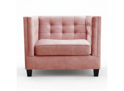 Stuhl 1x Esszimmer Fernseh Lounge Textil Sitz Sessel Chesterfield Polsterstuhl