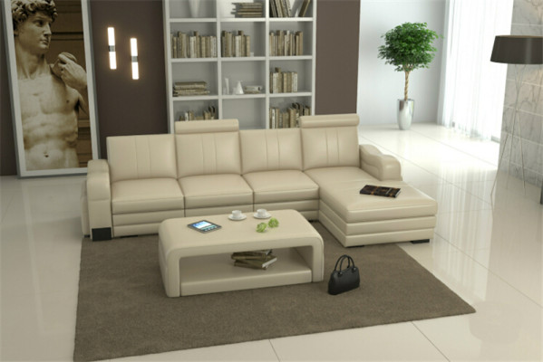 Leder Modern Couch Wohnlandschaft Ledersofa Sofagarnitur Sofa L-Form
