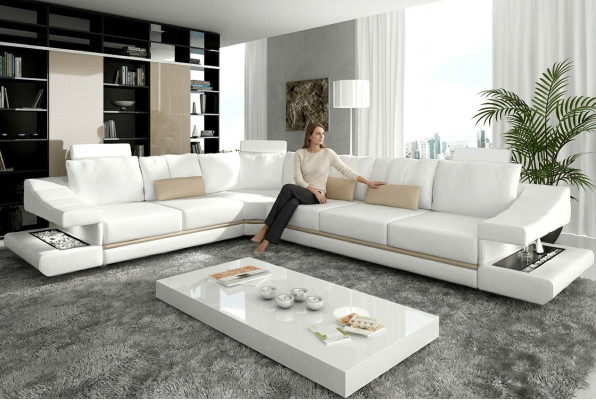 Ledersofa Ecksofa Couch Designer Polster Eckgarnitur Sofa Couchen Sofas