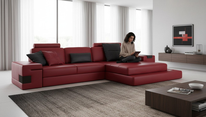 Design Ecksofa Sofa Couch Polster Eckgarnitur Ledersofa Sofas Couchen