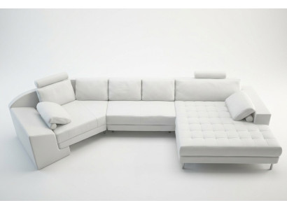 Designer Wohnzimmer Ecksofa Couch Polster Sitz Ecke Garnitzur Ledercouchen