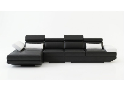 Ledersofa L-Form Couch Wohnlandschaft Ecksofa Garnitur Design Modern