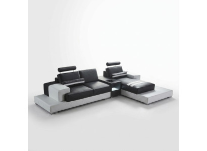 Wohnlandschaft Ecksofa Sofa Couch Polster Leder Eck Sofas Garnitur