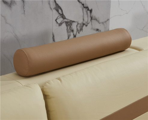 Ledersofa L-Form Couch Wohnlandschaft Ecksofa Garnitur Design Modern Sofa Beige