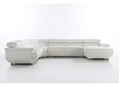 Design Ecksofa Leder Sofa Couch Polster Eck Wohnlandschaft Sitz Garnitur