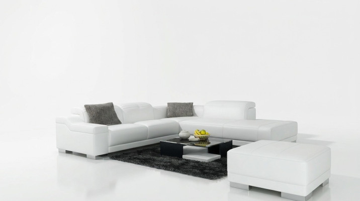Designer Sofa Garnitur Couch Ecksofa mit Hocker Wohnlandschaft Polster